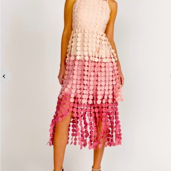 New York & Company Dresses & Skirts - New York & Company Peach and Cream Tiered Sundress